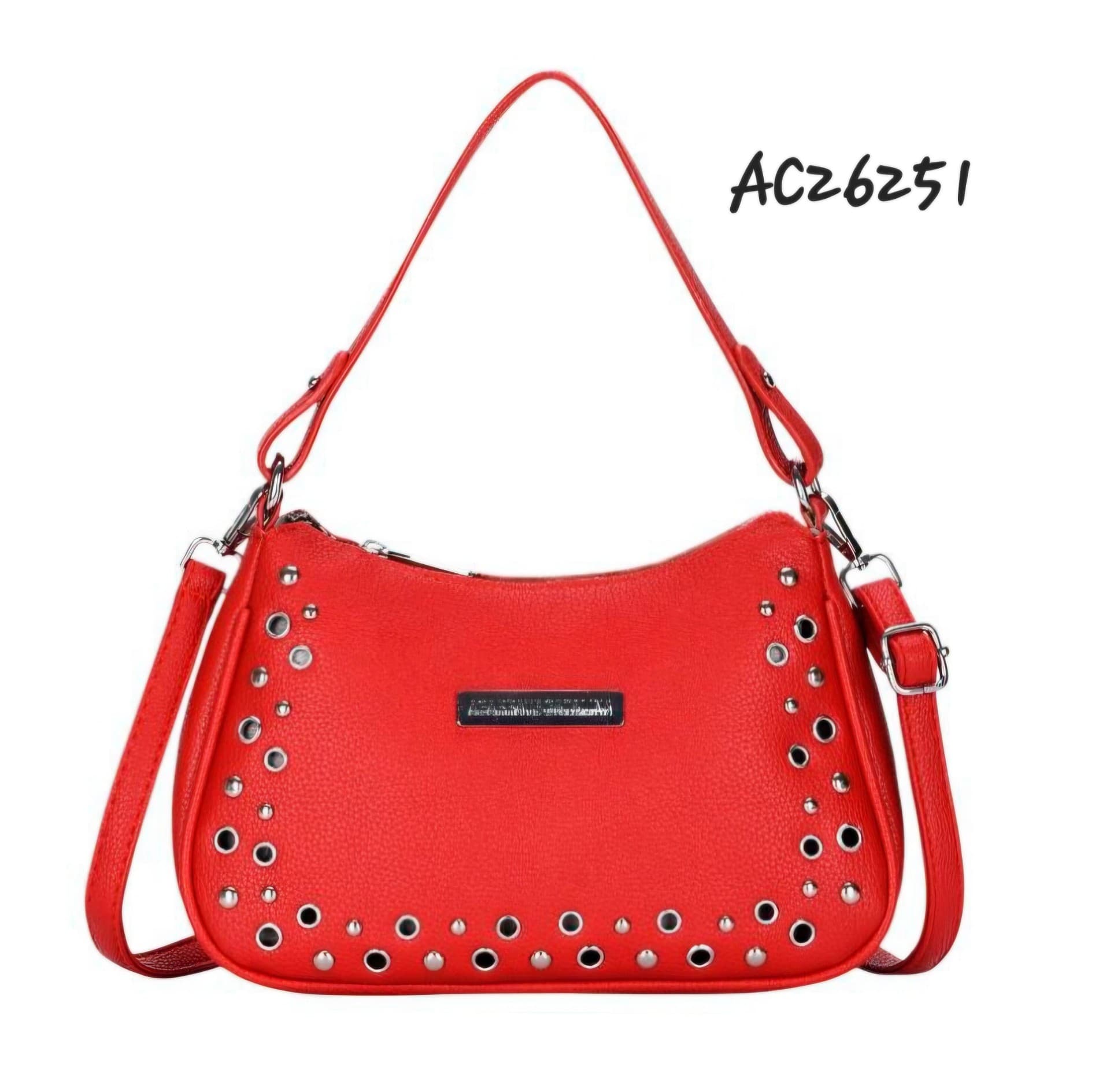 Cartera Agárrate Catalina Con Tachas Doble Correa