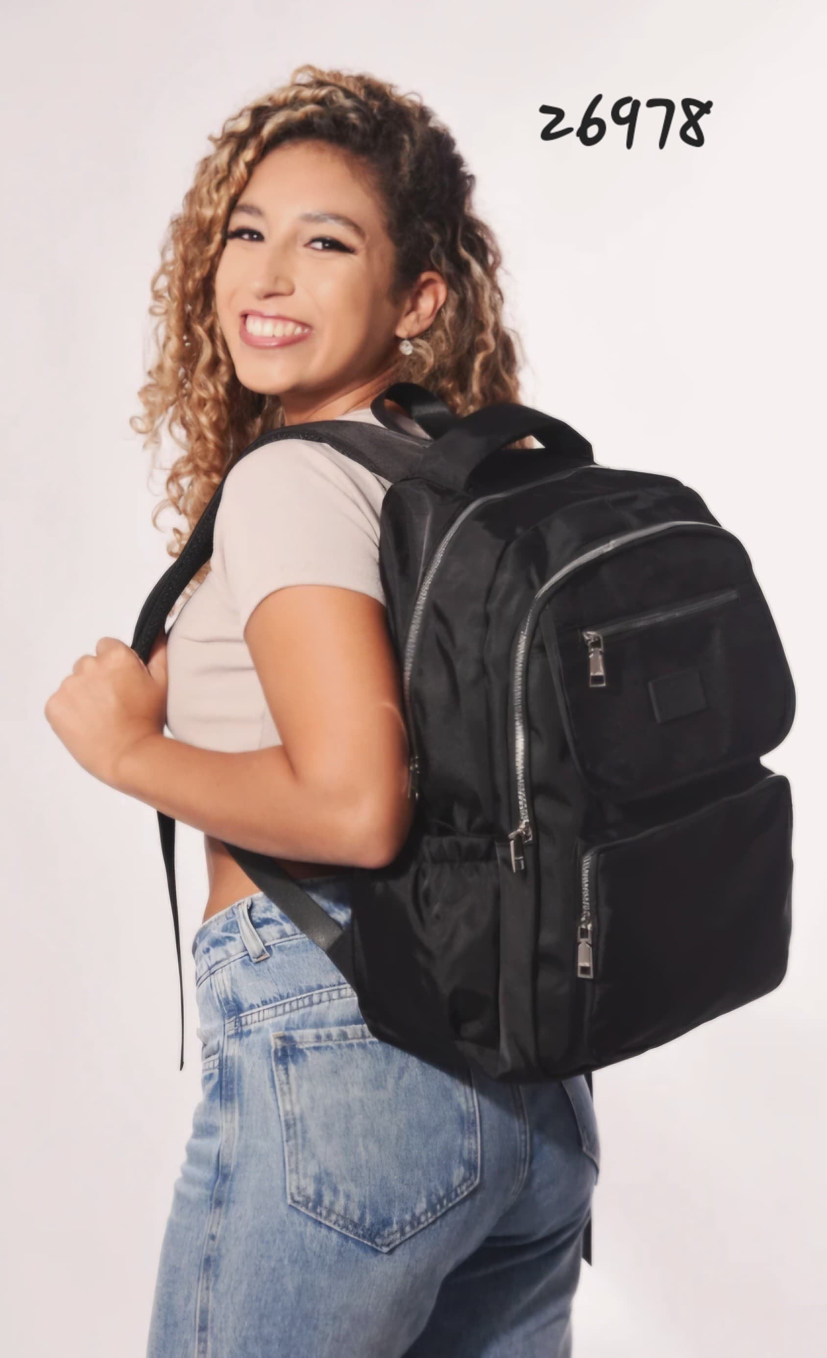 Mochila :45 X 30 X 16 Cm 4 Compartimientos Con Cierre
